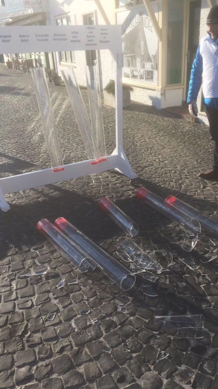 Verkiezingsspel JESS stuk gewaaid