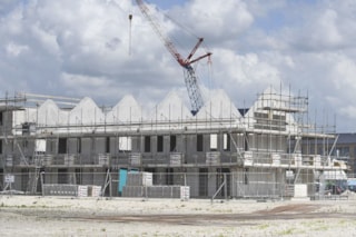 Woonwijk in aanbouw